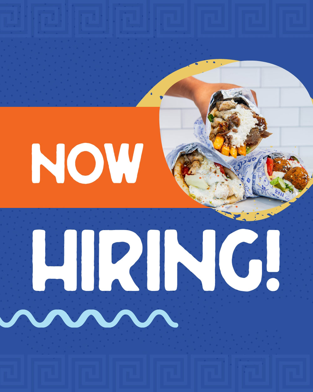 Greek's catering and events now hiring social post
